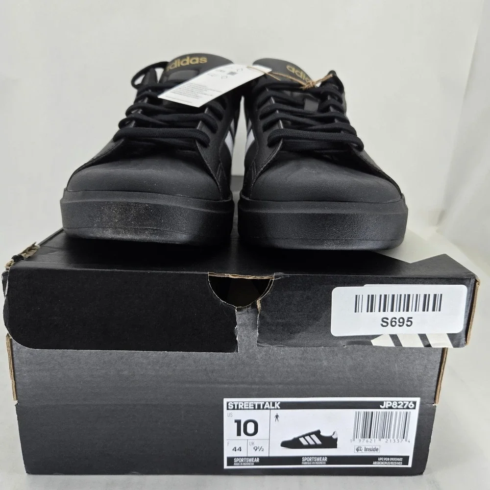 Adidas Streettalk Mens Sneakers Core Black White JP8276 Size 10 Low Top Shoes